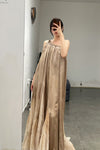 Mutedance 24 Spring/Summer One-shoulder Petal Dress Series MD-MD24SS19-K khaki PM139